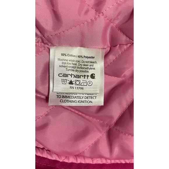 Carhartt Infant Sz 6 Hot Pink Bunting Snowsuit Insulated Quilt-Lined EXCELLENT - Picture 7 of 11